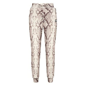 �t�B���b�v�v���C�� ���f�B�[�X �J�W���A���p���c �{�g���X Python-print drawstring trousers Brown