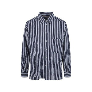 �m�[�� �����Y �V���c �g�b�v�X Striped-pattern pocket shirt Blue