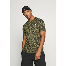 アンダーアーマー メンズ Tシャツ トップス CAMO - Print T-shirt - black/khaki