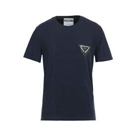 【送料無料】 モスキーノ メンズ Tシャツ トップス T-shirts Navy blue