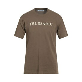 【送料無料】 トラサルディ メンズ Tシャツ トップス T-shirts Dark green