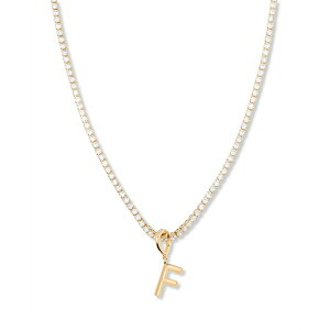 �u���b�N �A���h ���[�N ���f�B�[�X �l�b�N���X�E�`���[�J�[�E�y���_���g�g�b�v �A�N�Z�T���[ Gold Plated Isabella Mini Initial Tennis Chain Necklace Gold-F