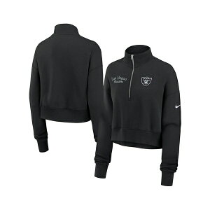 �i�C�L ���f�B�[�X �p�[�J�[�E�X�E�F�b�g�V���c �A�E�^�[ Women's Black Las Vegas Raiders Primetime Phoenix Half-Zip Sweatshirt Black