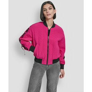 _i L j[[N fB[X WPbgu] AE^[ Women's Long-Sleeve Quilted Bomber Jacket Fuchsia