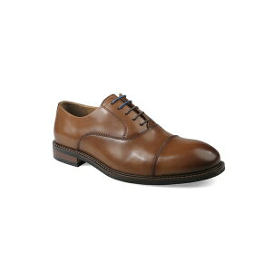 バースリー メンズ ドレスシューズ シューズ Men's Ashtonn Cap-Toe Leather Oxford Dress Shoes, Created for Macy's Cognac Leather