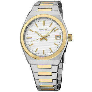 セイコー レディース 腕時計 アクセサリー Women's Essentials Two-Tone Stainless Steel Bracelet Watch 34mm White