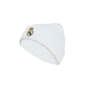 AfB_X fB[X Xq ANZT[ Men's and Women's White Real Madrid Cuffed Knit Hat White