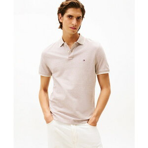 g~[ qtBK[ Y Vc gbvX Men's Regular-Fit Tipped Linen Polo Shirt Coastal Taupe