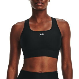 アンダーアーマー レディース カットソー トップス Under Armour Women's Crossback Mid Long Line Sports Bra Black