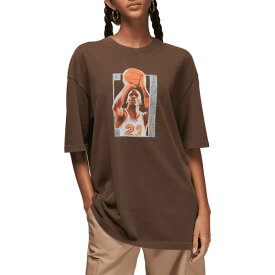 ジョーダン レディース シャツ トップス Jordan Women's Oversized Photo Reel Graphic T-Shirt Legend Coffee