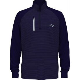 キャラウェイ メンズ ジャケット＆ブルゾン アウター Callaway Men's Ottoman 1/4 Zip Golf Pullover Peacoat