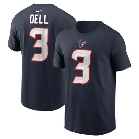 ナイキ メンズ Tシャツ トップス Tank Dell Houston Texans Nike Player Name & Number TShirt Navy