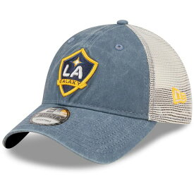 ニューエラ メンズ 帽子 アクセサリー LA Galaxy New Era 9TWENTY Washed Denim Snapback Hat Navy/Cream