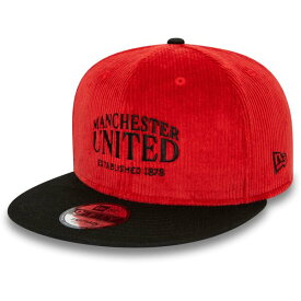 ニューエラ メンズ 帽子 アクセサリー Manchester United New Era Corduroy 9FIFTY Snapback Hat Red