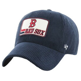 フォーティーセブン メンズ 帽子 アクセサリー Boston Red Sox '47 Wax Pack Collection Corduroy Clean Up Adjustable Hat Navy