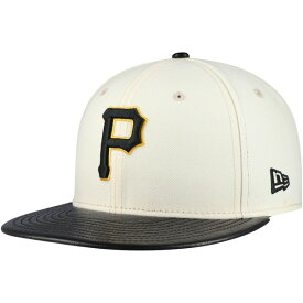 ニューエラ メンズ 帽子 アクセサリー Pittsburgh Pirates New Era Game Night Leather Visor 59FIFTY Fitted Hat Cream
