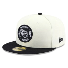 ニューエラ メンズ 帽子 アクセサリー Tennessee Titans New Era 2022 Inspire Change 59FIFTY Fitted Hat Cream/Black