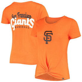 ニューエラ レディース Tシャツ トップス San Francisco Giants New Era Women's 2Hit Front Twist Burnout TShirt Orange