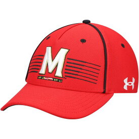 アンダーアーマー メンズ 帽子 アクセサリー Maryland Terrapins Under Armour IsoChill Blitzing Accent Flex Hat Red
