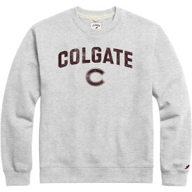 リーグカレッジエイトウェア メンズ パーカー・スウェットシャツ アウター Colgate Raiders League Collegiate Wear Distressed Arch Over Logo Lightweight Essential Fleece Pullover Sweatshirt Heather Gray
