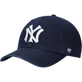 フォーティーセブン メンズ 帽子 アクセサリー New York Yankees '47 Logo Cooperstown Collection Clean Up Adjustable Hat Navy