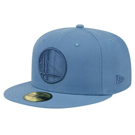 ニューエラ メンズ 帽子 アクセサリー Golden State Warriors New Era Color Pack Faded Tonal 59FIFTY Fitted Hat Blue