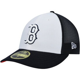 ニューエラ メンズ 帽子 アクセサリー Boston Red Sox New Era 2023 OnField Batting Practice Low Profile 59FIFTY Fitted Hat White/Navy
