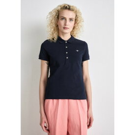 ガント レディース Tシャツ トップス SLIM SHEILD CAP SLEEVE - Polo shirt - evening blue