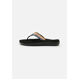 テバ レディース サンダル シューズ VOYA - T-bar sandals - antiguous black/multicolor