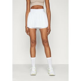 ダナ キャラン ニューヨーク レディース フィットネス スポーツ DOUBLE LAYER PLISSE SKORT LOGO WAISTBAND - Shorts - white