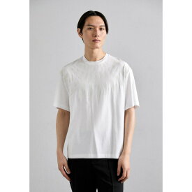 ニールバレット メンズ Tシャツ トップス DROPPED SHOULDER FAIRISLE THUNDERBOLT - Print T-shirt - white/chalk