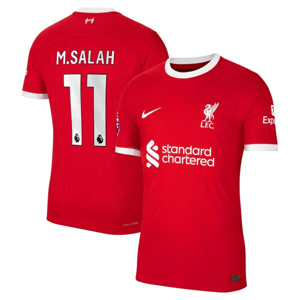ナイキ メンズ ユニフォーム トップス Mohamed Salah Liverpool Nike 2023 24 Home Authentic Player Jersey Red