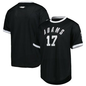 プロスタンダード メンズ Tシャツ トップス Davante Adams Las Vegas Raiders Pro Standard Mesh Player Name & Number Top Black