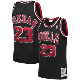 ミッチェル&ネス メンズ ユニフォーム トップス Michael Jordan Chicago Bulls Mitchell & Ness 1997/98 Hardwood Classics Authentic Jersey Black