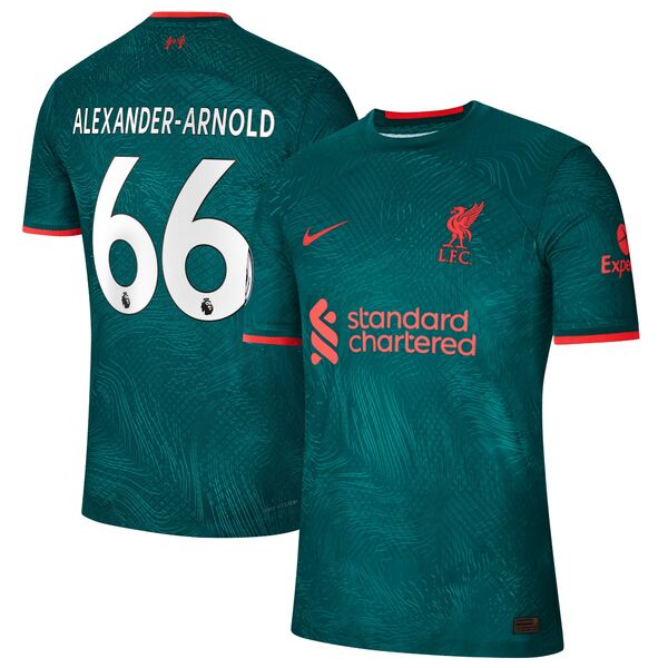 ナイキ メンズ ユニフォーム トップス Trent AlexanderArnold Liverpool Nike 2022 23 Third Authentic Player Jersey Teal