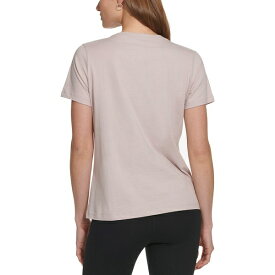 ダナ キャラン ニューヨーク レディース Tシャツ トップス Women's Cotton Embellished-Logo T-Shirt Dune