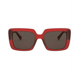 ヴェルサーチ レディース サングラス＆アイウェア アクセサリー Women's Sunglasses, VE4384B TRANSPARENT RED/BROWN