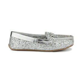 ジューシークチュール レディース サンダル シューズ Women's Intoit Moccasin Slippers Silver Glitter Wide