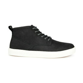 テリトリー メンズ スニーカー シューズ Men's Rove Casual Leather Sneaker Boots Black