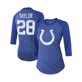 マジェスティック レディース Tシャツ トップス Women's Threads Jonathan Taylor Royal Indianapolis Colts Player Name and Number Raglan Tri-Blend 3/4-Sleeve T-shirt Royal
