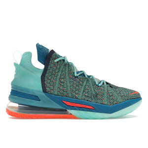 Nike �i�C�L �����Y �X�j�[�J�[ �yNike LeBron 18 We Are Family�z �T�C�Y US_11.5(29.5cm) Green Abyss/Tropical Twist-Bright Crimson-Hyper Crimson