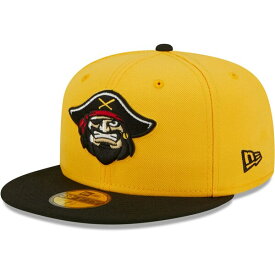 ニューエラ メンズ 帽子 アクセサリー Bradenton Marauders New Era Authentic Collection 59FIFTY Fitted Hat Yellow