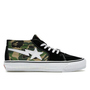 Vans �o���Y �����Y �X�j�[�J�[ �yVans LX Sk8-Mid Bape ABC Camo Black Green�z �T�C�Y US_5.5(23.5cm) Black/Green/White