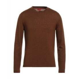 【送料無料】 イザイア メンズ ニット&セーター アウター Sweaters Brown
