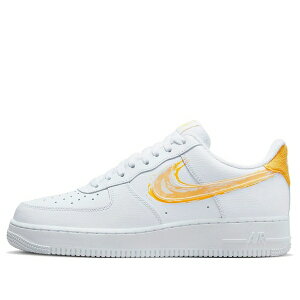 Nike iCL Y Xj[J[ White/Orange yNike Air Force 1 '07 'Brushstroke - White Solar Flare' DX2646-100z TCY US_6(24.0cm)