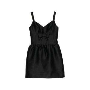 �V���V��/�g���O ���f�B�[�X �����s�[�X �g�b�v�X Bow-detail sleeveless dress Black
