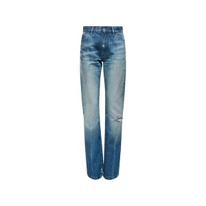 �}���^���}���W�F�� ���f�B�[�X �f�j���p���c �{�g���X Straight leg five-pocket jeans Blue