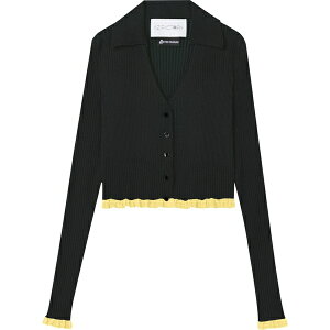 �G�[�[�b�g �t�@�N�g���[ ���f�B�[�X �J�[�f�B�K�� �A�E�^�[ X ester manas ribbed cropped cardigan Black