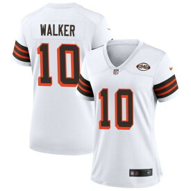 ナイキ レディース ユニフォーム トップス Cleveland Browns Nike Women's 1946 Collection Alternate Custom Jersey White