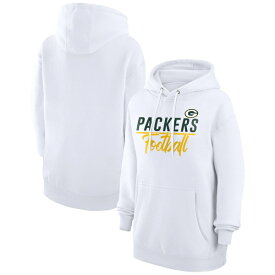 カールバンクス レディース ジャケット＆ブルゾン アウター Green Bay Packers GIII 4Her by Carl Banks Women's Graphic Fleece Pullover Hoodie White